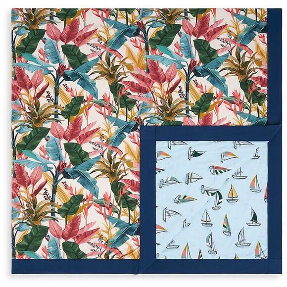 NWT Posh Peanut Tropicana Luxe Patoo Bamboo Blanket 60x60 - Picture 1 of 7